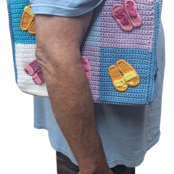 The Sak baby blue hued sandal front bag - Picture 7 of 8